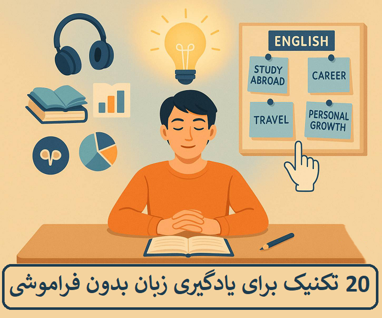 ۲۰ تکنیک برای یادگیری زبان بدون فراموشی ۲۰ تکنیک برای یادگیری زبان بدون فراموشی